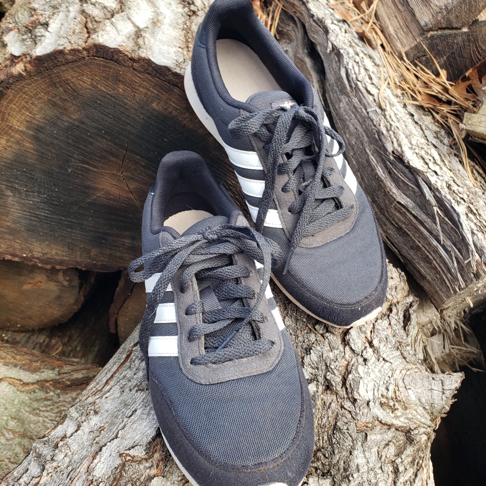 Ladies Adidas black sneakers  size 7.5